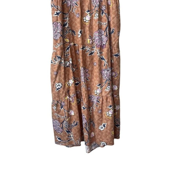 Sonoma Midi Linen Sleeveless XXL Summer Tiered Button Down Sun Beach Dress - Picture 3 of 9